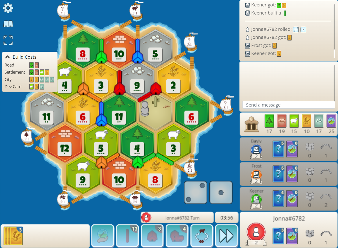 Colonist.io settlers of catans